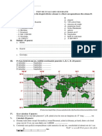 Test Evaluare Geografie