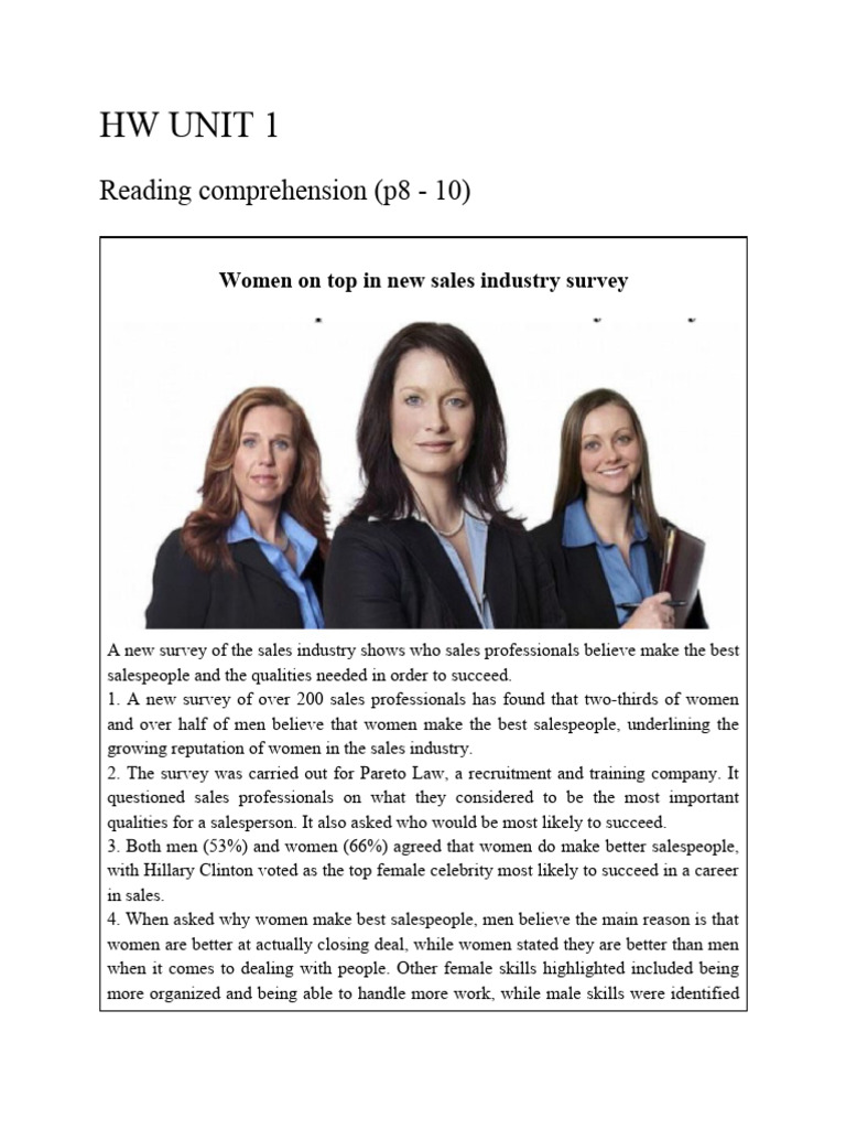 C02 Hw Lesson 1 Pdf Sales Business