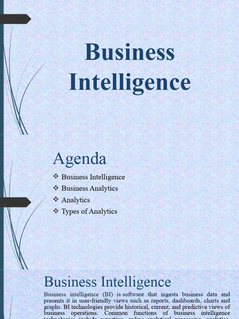 Ppt2 Pdf Analytics Business Intelligence