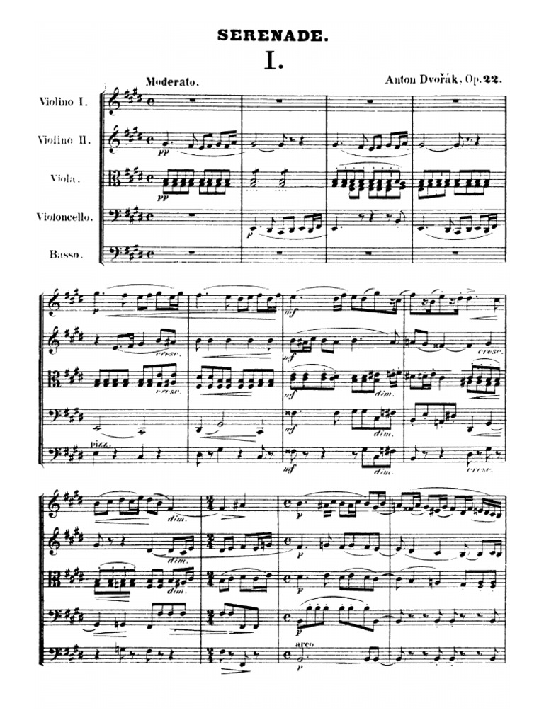 Dvorak Serenade in E Major Conductor PDF