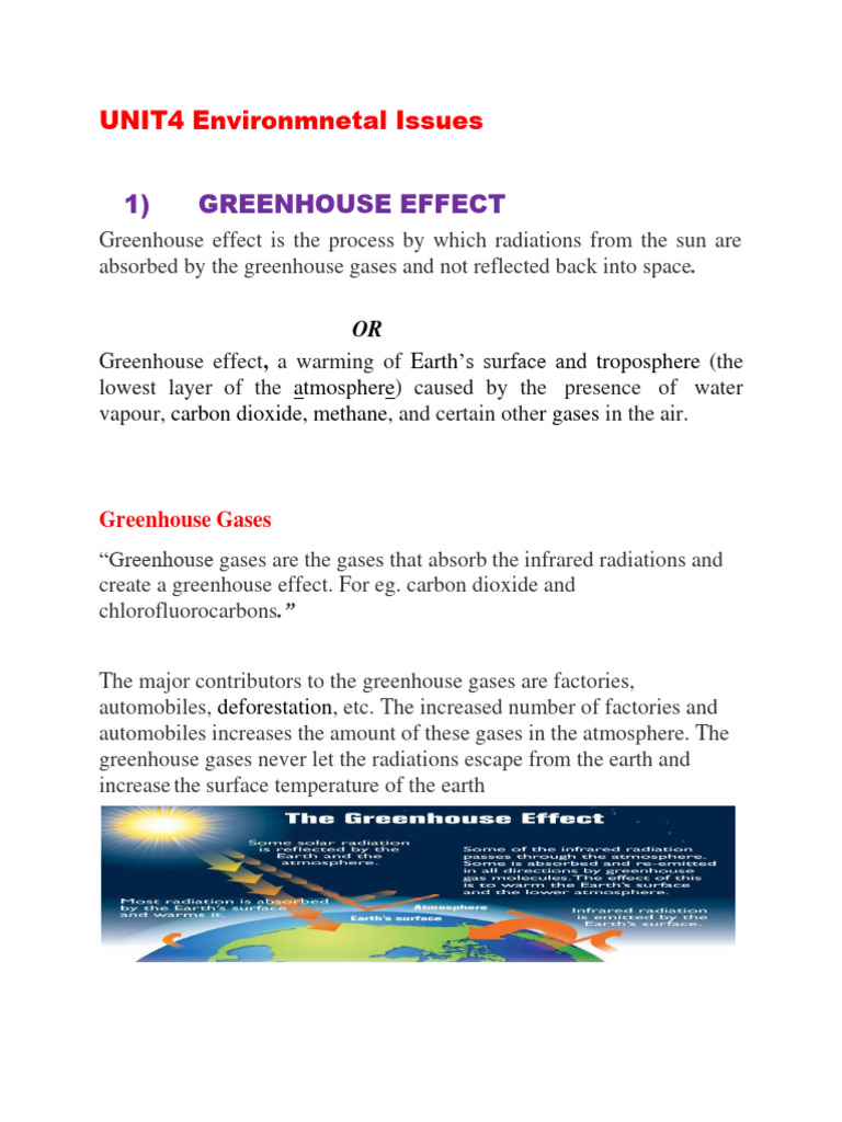 Unit 4 Env Issues Pdf Ozone Depletion Climate Change
