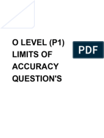 Limits of Accuracy Worksheet