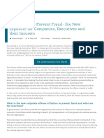 The Failure to Prevent Fraud- the New Exposure for Companies Executives and their Insurers - Clyde and Co