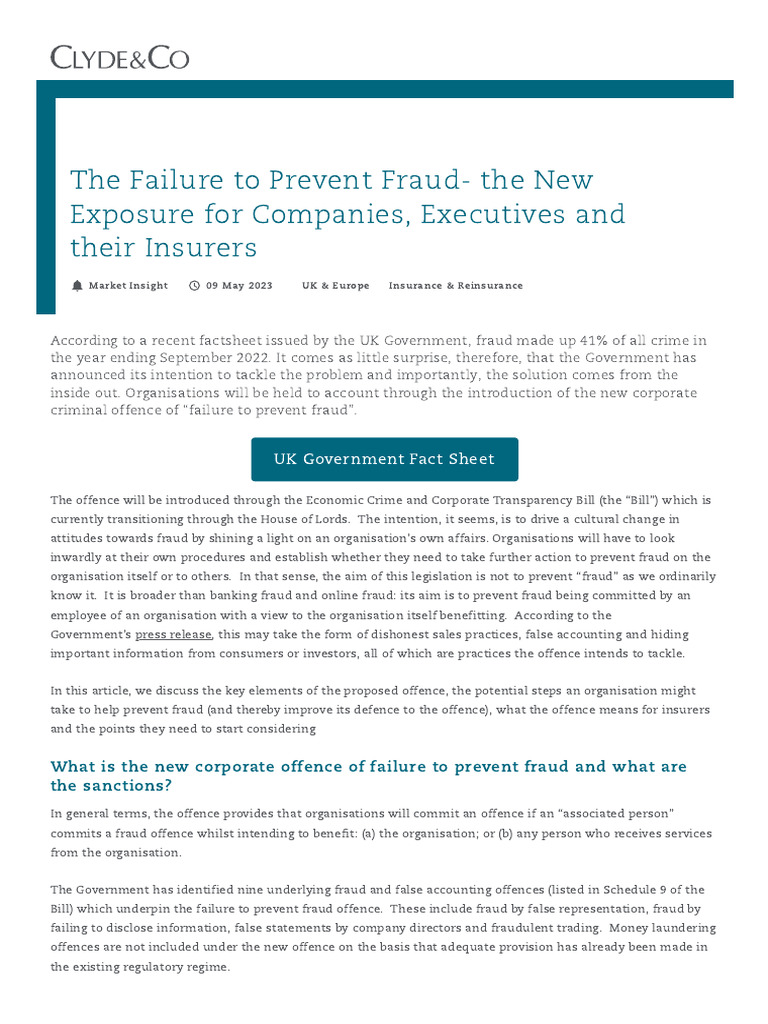 Fraud Prevention for Large Companies | PDF | Fraud | Insurance
