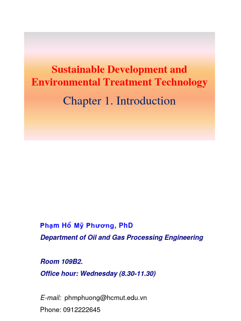 Chapter 1 Course Description And Introduction To Sustainable