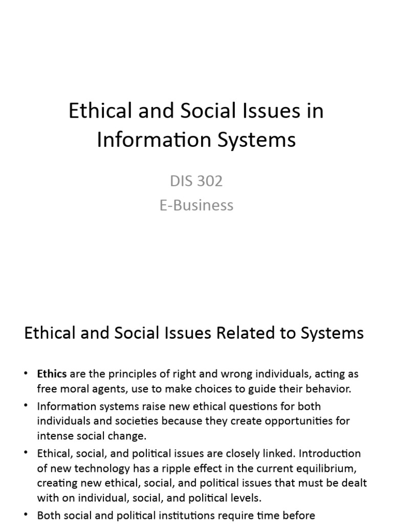 Lecture 11 - Ethical and Social Issues | PDF | World Wide Web ...