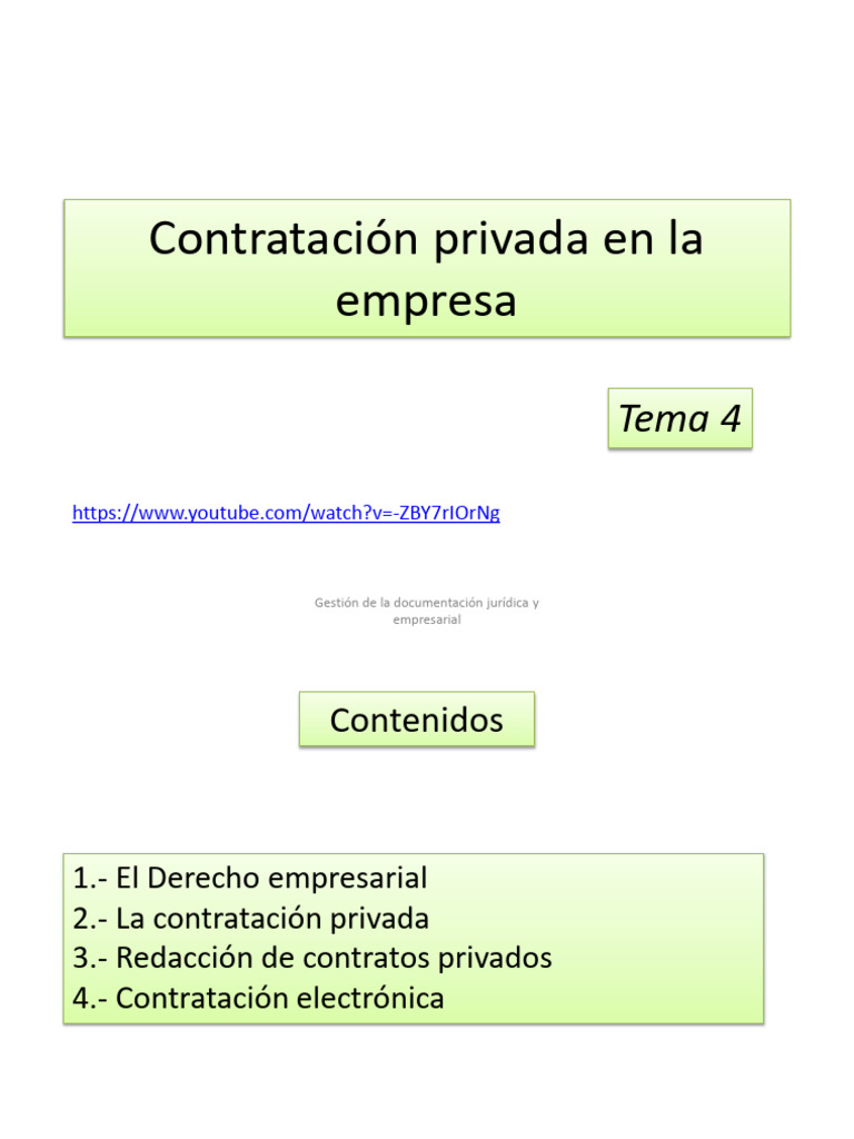 Contratación Privada y Derecho Empresarial | PDF | Derecho privado ...