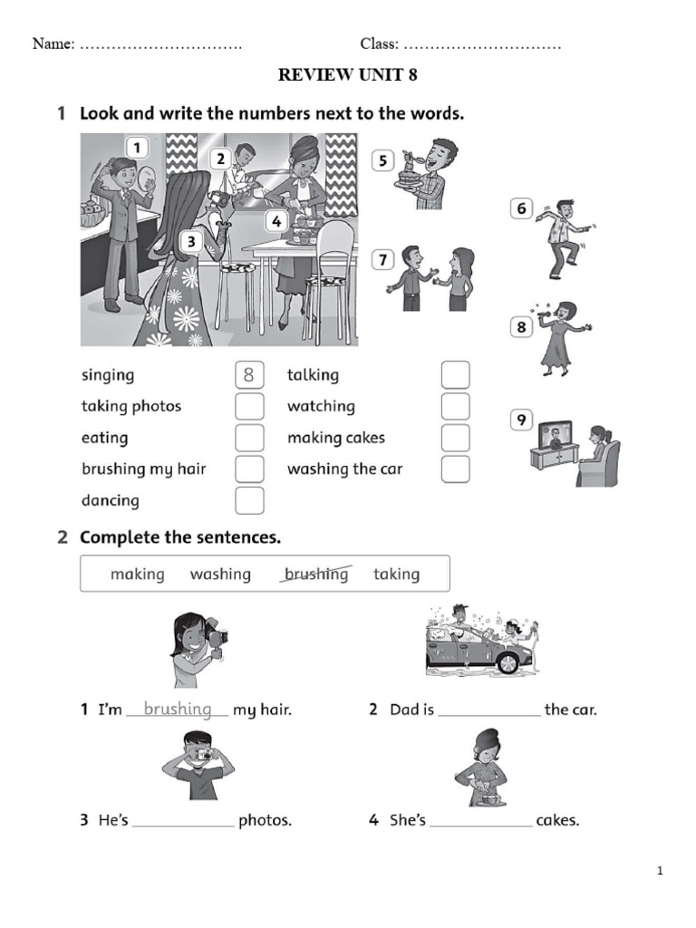 Unit 8 Review: Listening & Writing Test | PDF