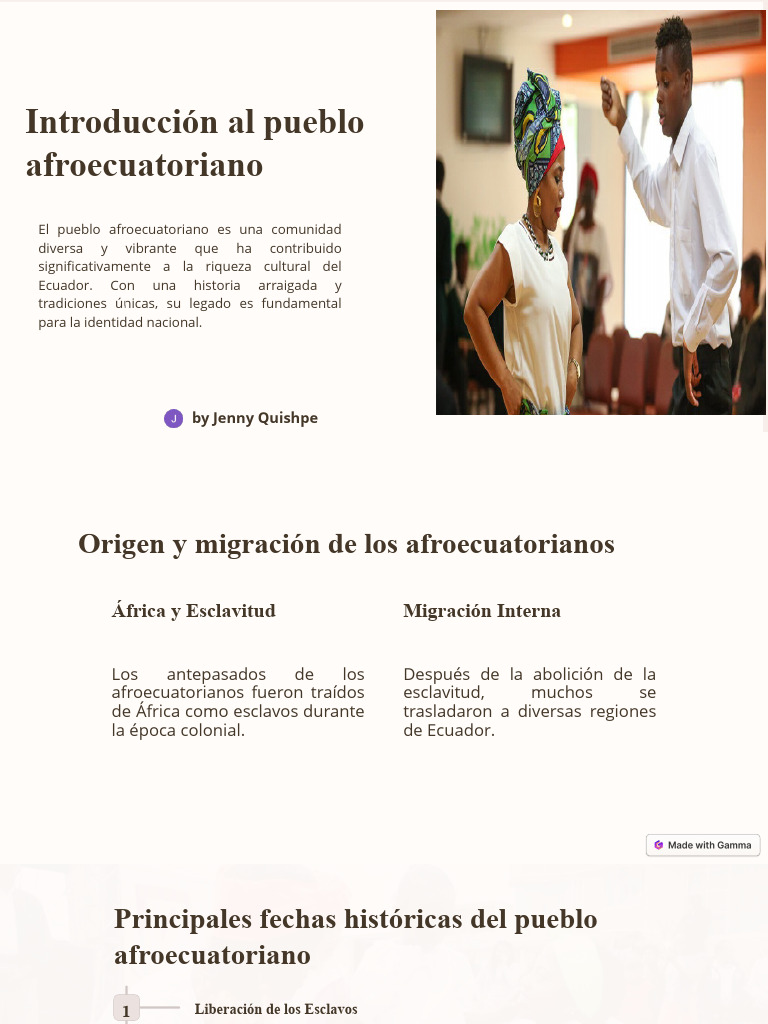 Aportes y cultura del pueblo afroecuatoriano | PDF | Esclavitud | Ecuador
