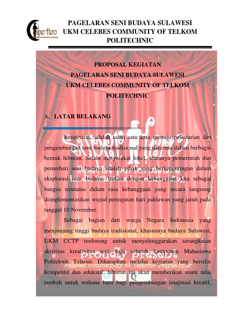 Proposal Pagelaran Seni &amp; Budaya