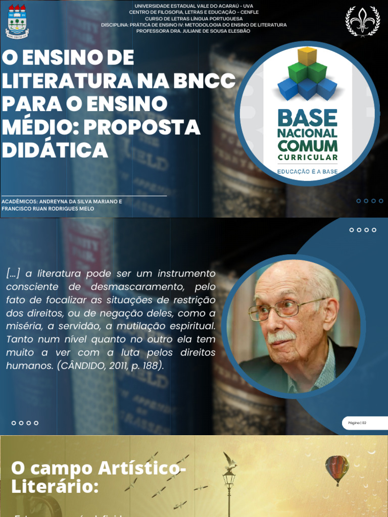 Ensino de Literatura na BNCC para o Ensino Médio | PDF | Adolescência