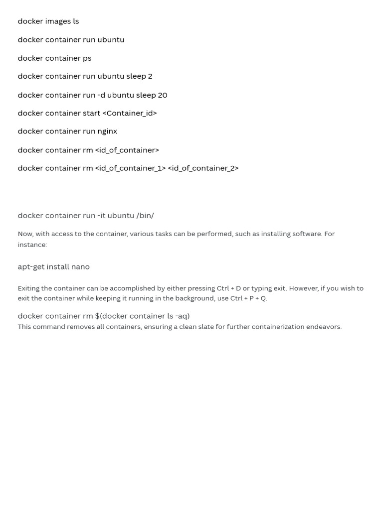 Docker Commands for Beginners | PDF