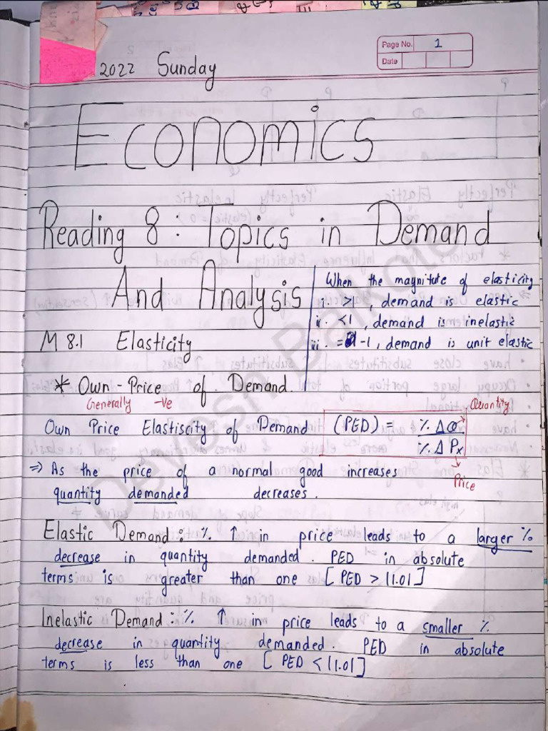 ECO L1 Notes | PDF