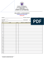 English Reading Assessment