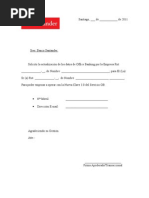 Carta Solicitud Actualizacion
