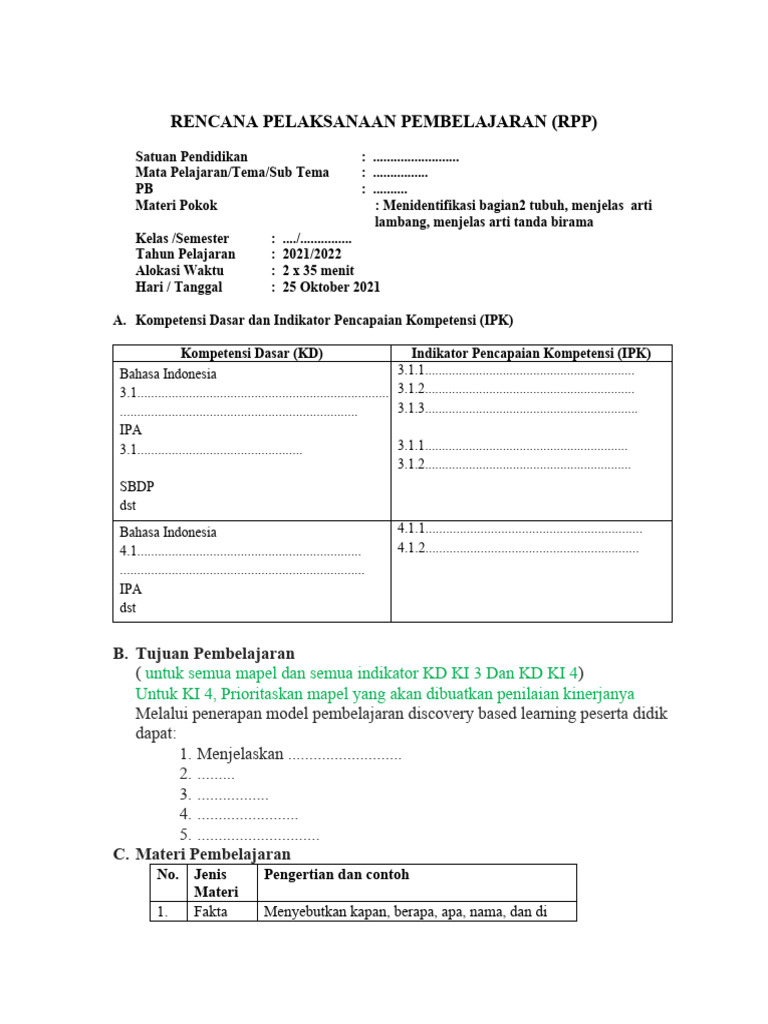 Contoh rpp pdf