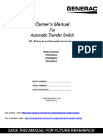 Owner's Manual: For Automatic Transfer Switch