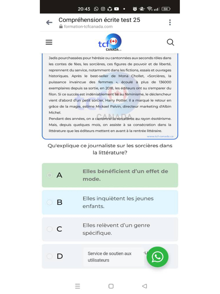 TCF Série 181 Compréhension Écrite Correction | PDF