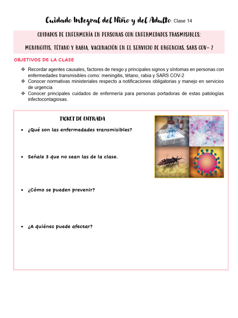 Clase 14 Enfermedades Infecciosas Descargar Gratis Pdf Meningitis