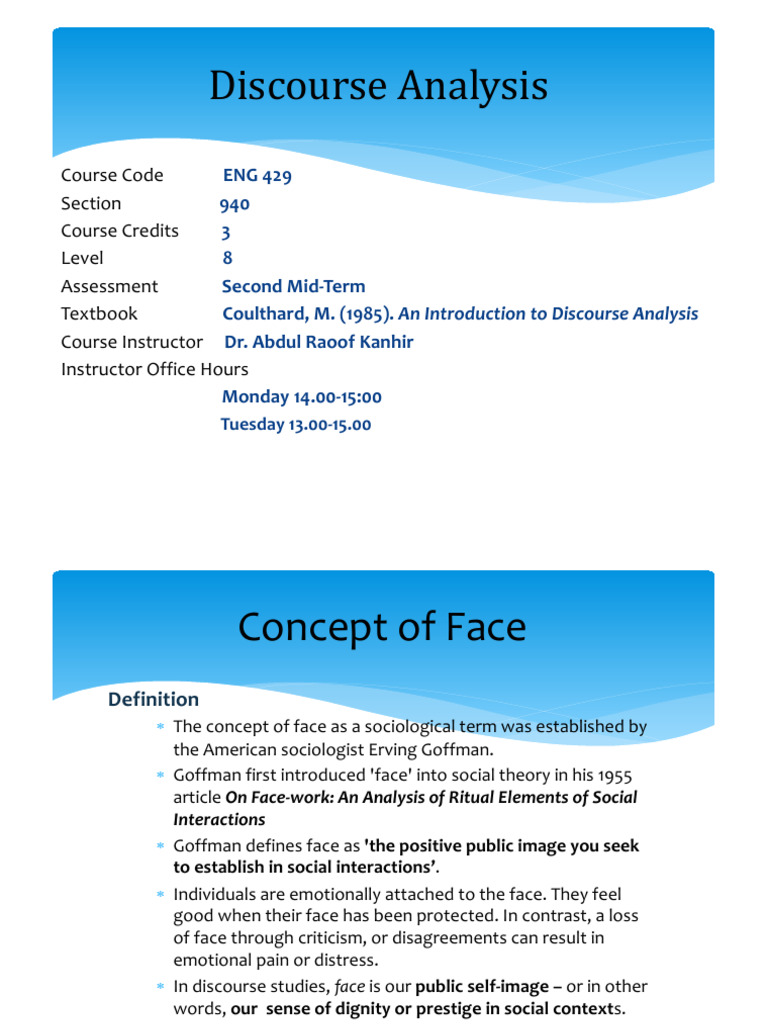 Discourse Analysis Part-2 | PDF | Language Mechanics | Linguistics