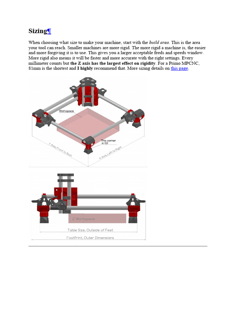 MPCNC Sizing and Tool Selection Guide | PDF