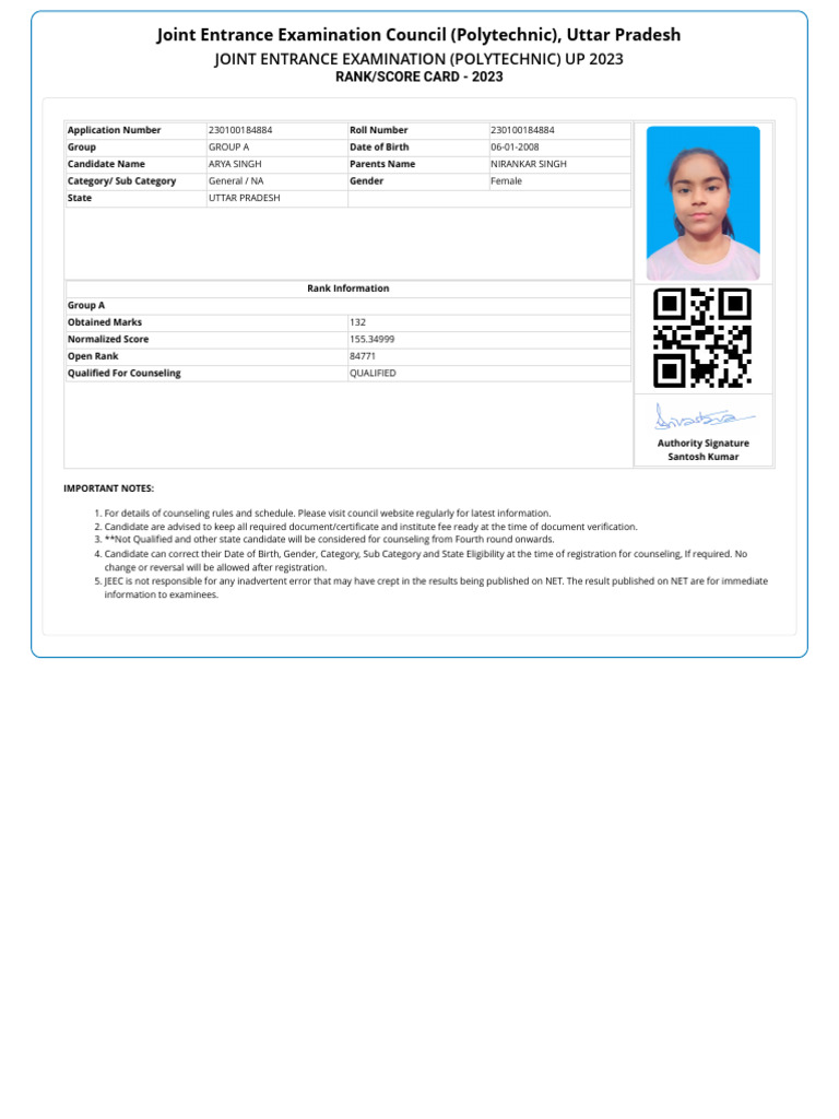 Https Aaccc - Admissions.nic - in JEECUP Applicant PreCounResult ...