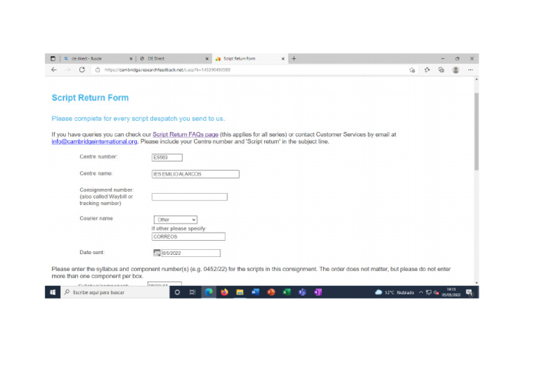 Script Form Example | PDF
