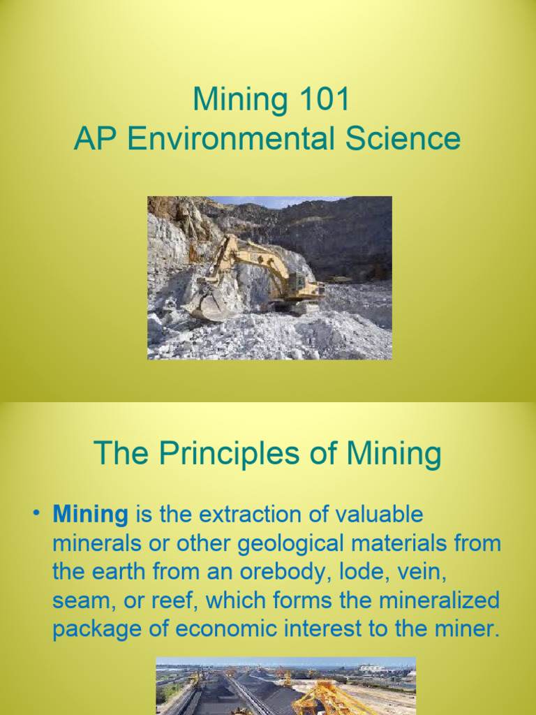 Essential Mining Principles and Practices | PDF | Mining | Ore