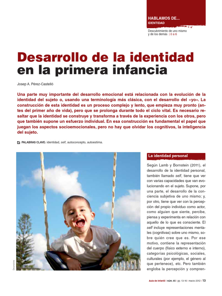 Desarrollo de la identidad en la infancia | PDF | Mente | Las emociones
