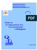 Etude Sur Les Organisations Non Gouvernementales À Madagascar - 2008 (INSTAT - 2008)