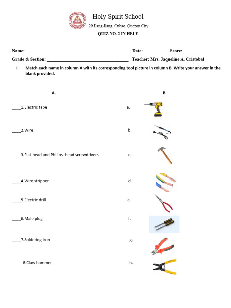 HELE Quiz: Tools and Safety Tips | PDF
