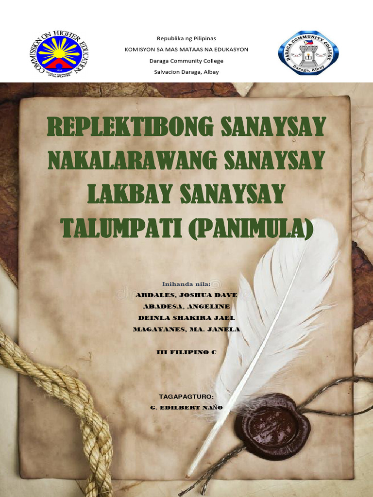 Replektibo Nakalarawan Lakbay Sanaysay Talumpati | PDF