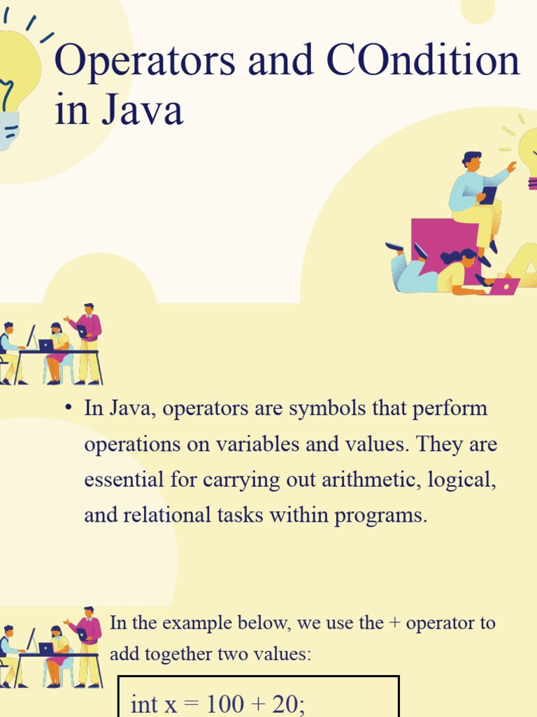 Operation and Condition in Java | PDF | Computer Programming | Software ...