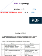 Level 2 - Speaking Test