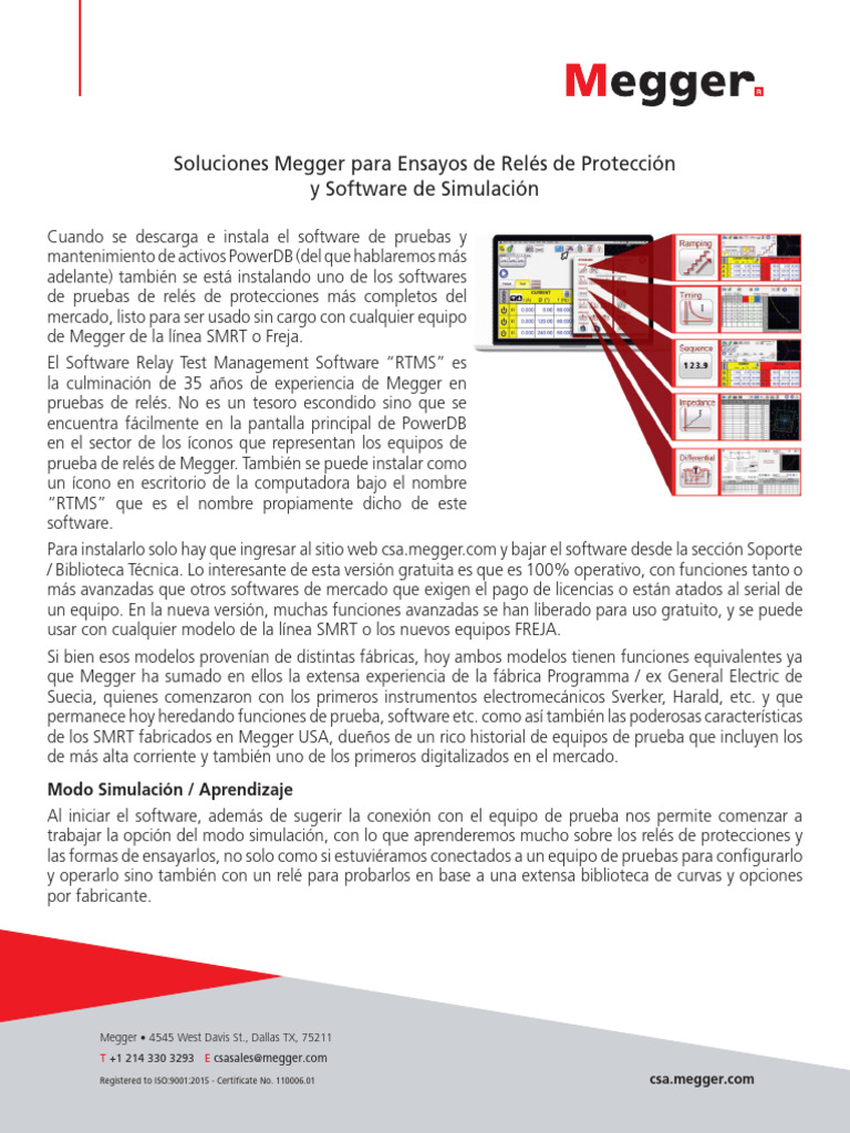 Megger Reles-Proteccion | PDF | Relé | Software