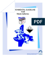 Environmental Guideline FOR Waste Batteries: Department of Sustainable Development Environmental Protection Service