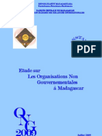 Etude Sur Les Organisations Non Gouvernementales À Madagascar - 2009 (INSTAT - 2009)