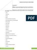 43 Doenças de Notificação Compulsórias