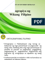 Week 5 Ortograpiya NG Wikang Filipino