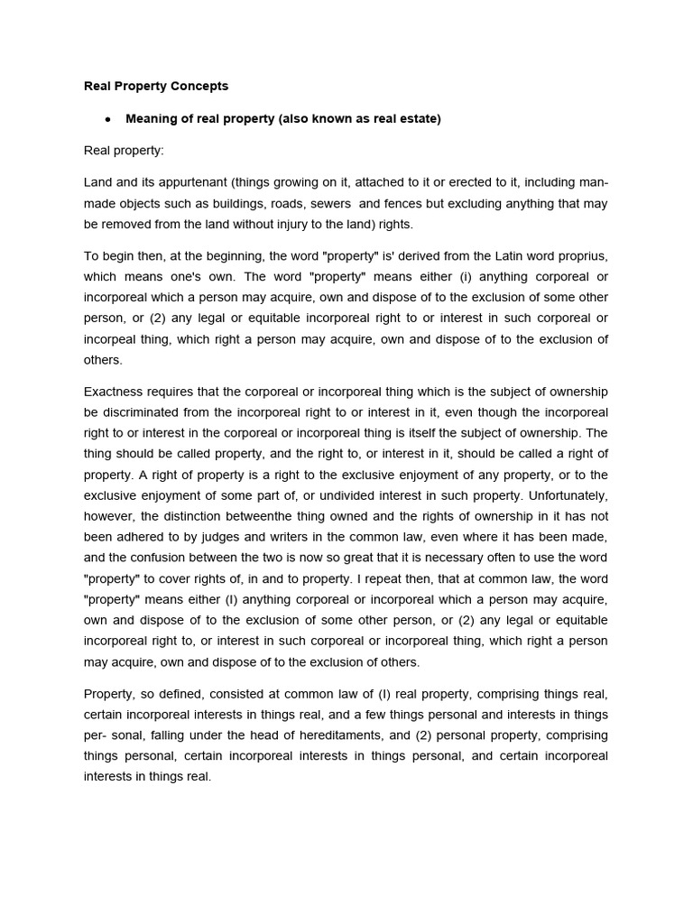 Compiled Notes of Land Law PDF Fee Simple Seisin