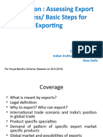 Introduction: Assessing Export Readiness/ Basic Steps For Exporting