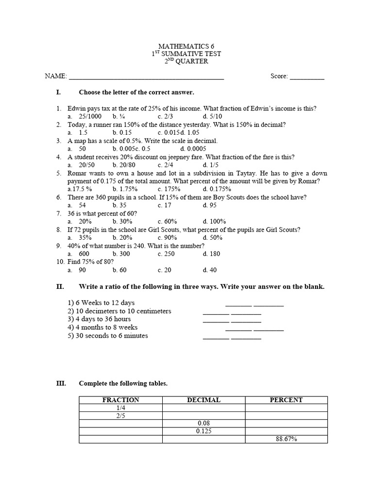 grade-6-math-summative-test-pdf-odds-percentage