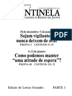 Sejam Vigilantes, Nunca Deixem de Orar: 30 de Dezembro-5 de Janeiro