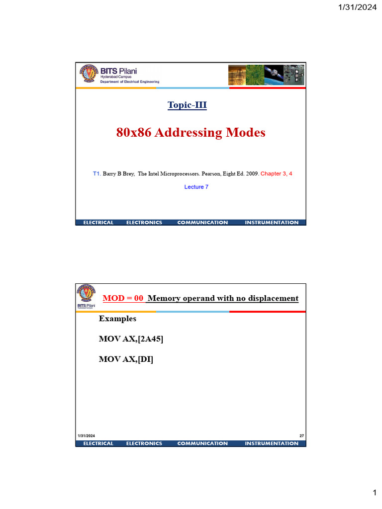 Lecture 7 31st Jan 2024 | PDF | Central Processing Unit | Computer Science