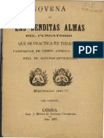 Novena de Las Benditas Almas Del Purgatorio 1887