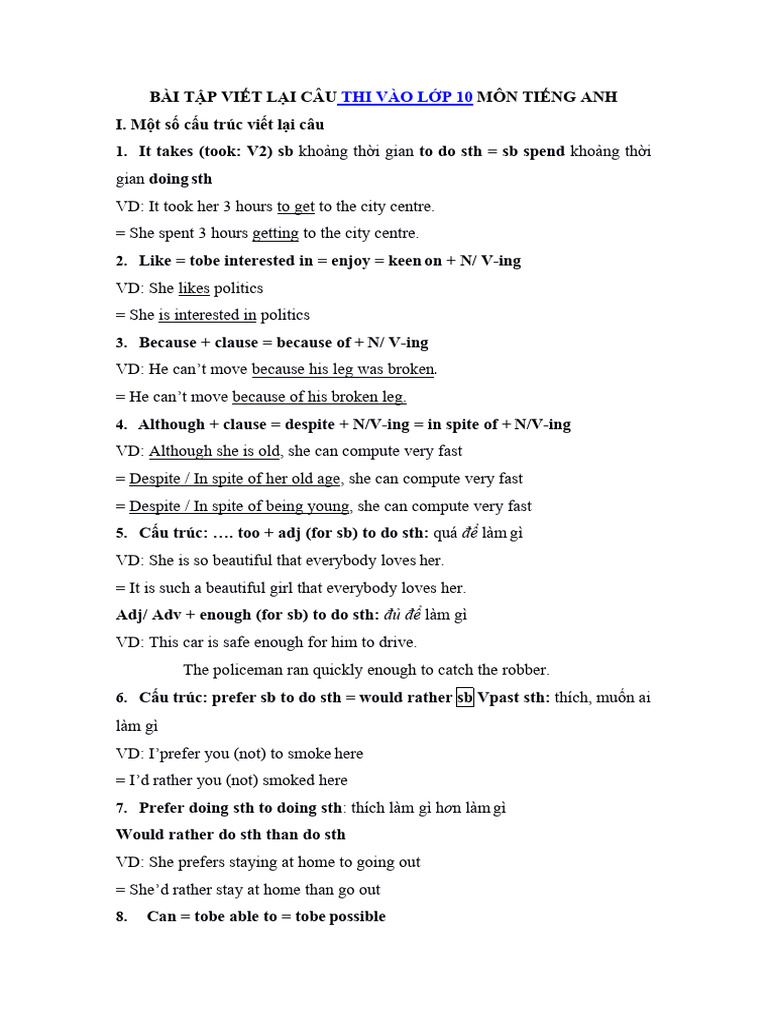 Bai tap viet lai cau trong tieng anh pdf