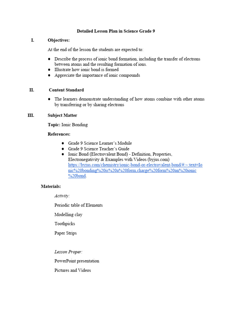 Ionic Bonding Pdf Ion Chemical Compounds