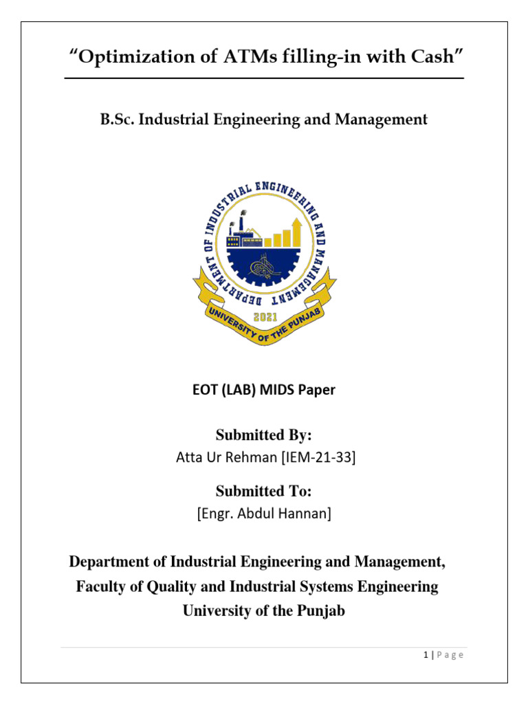 ATM Cash Demand Optimization Model | PDF | Time Series | Linear Regression