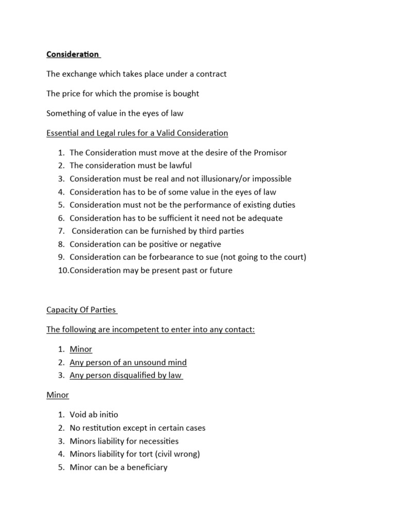 Contract Law Ii Pdf Consideration Breach Of Contract
