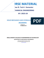 SOLID MECHANICS AND HYDRAULIC MACHINES DIGITAL NOTES